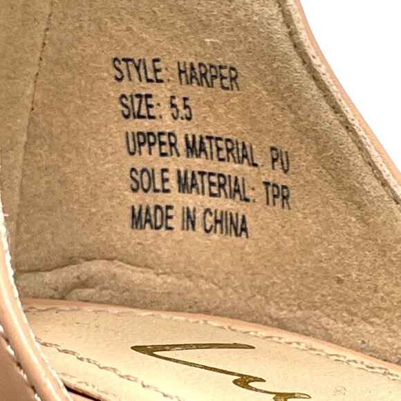 Lulus Harper Womens 5.5 Nude Faux Leather Ankle Strap Block Heel Sandals Strappy - Picture 9 of 16